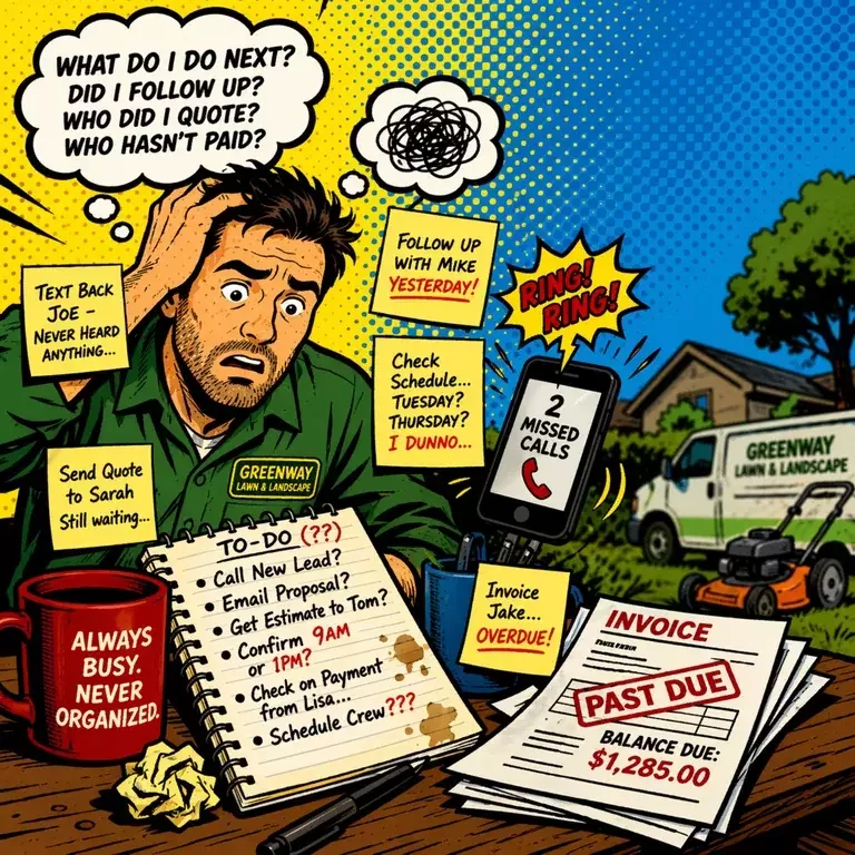 illustration of another frustrated landscaper